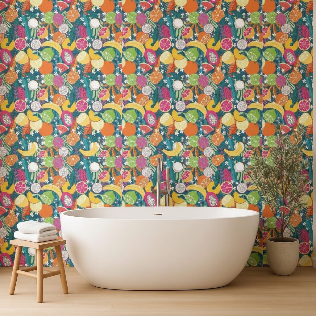 Frutti Tropicali e Fiori Verdi in ambiente