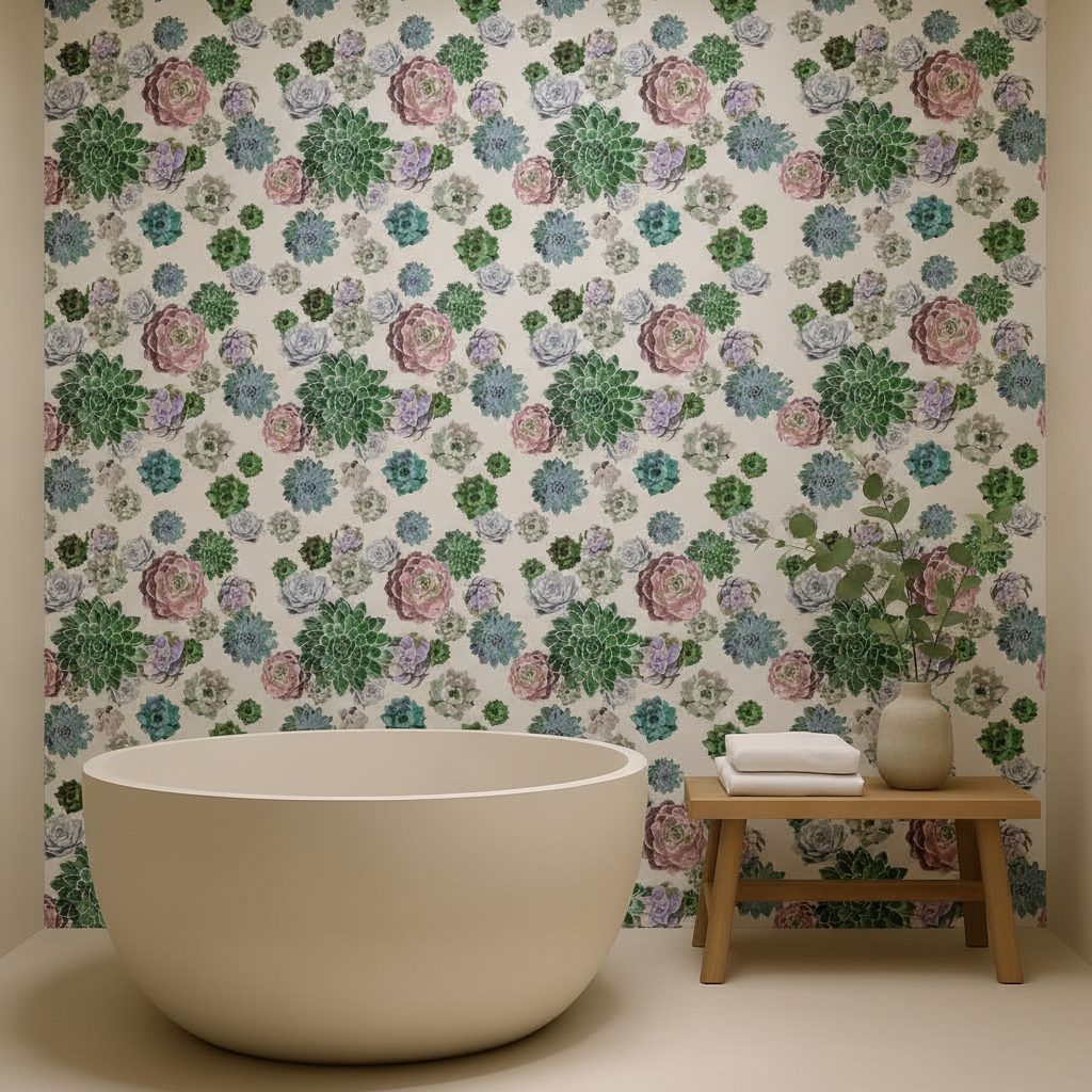 Piante Grasse su Sfondo Bianco in ambiente