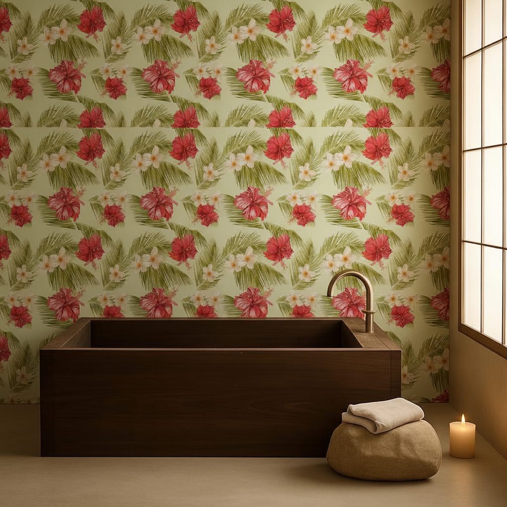 Fiori e Foglie Palma Tropicali in ambiente