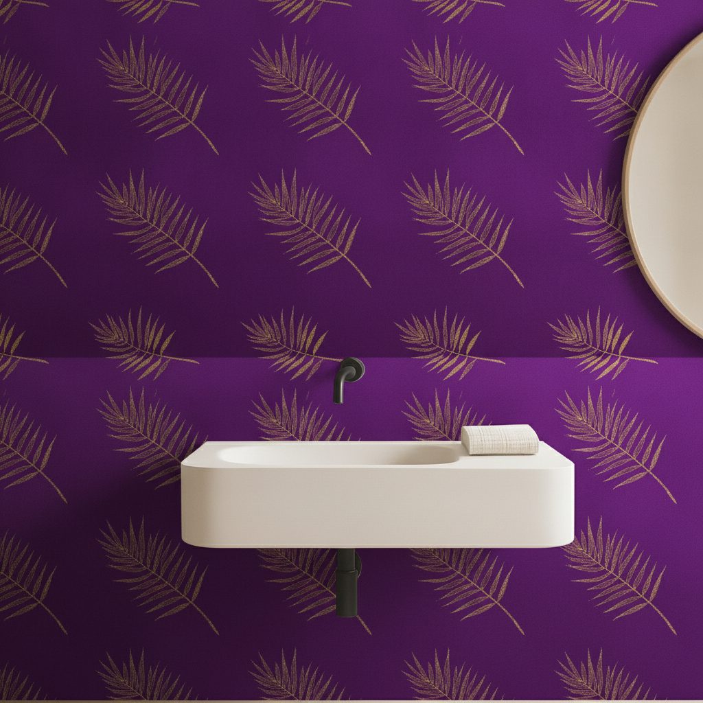 Foglie di Palma Dorate Glitter in ambiente