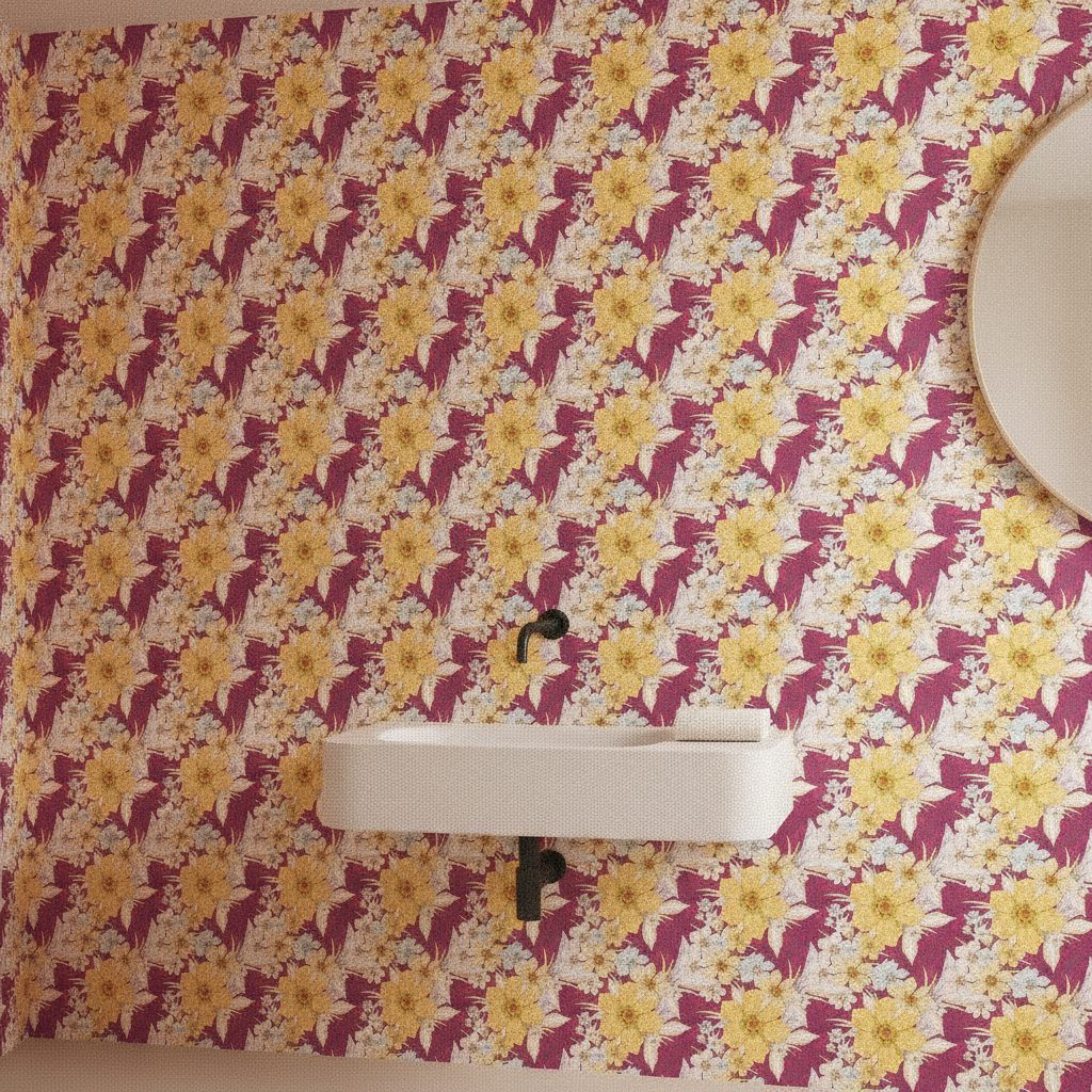 Fiori Gialli su Borgogna in ambiente