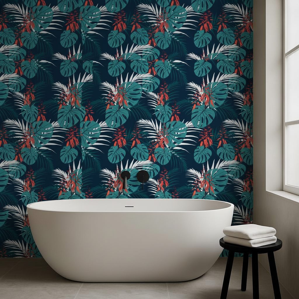 Pattern Floreale Tropicale in ambiente