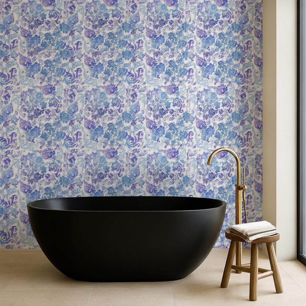 Pattern Gzhel Russo in ambiente