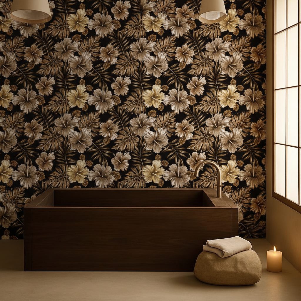 Foglie e Fiori Dorati in ambiente