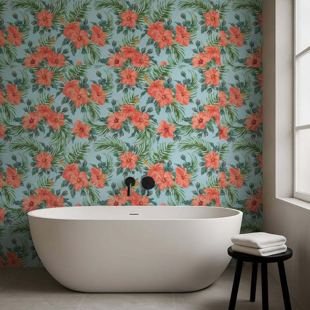 Fiori e Foglie Tropicali in ambiente