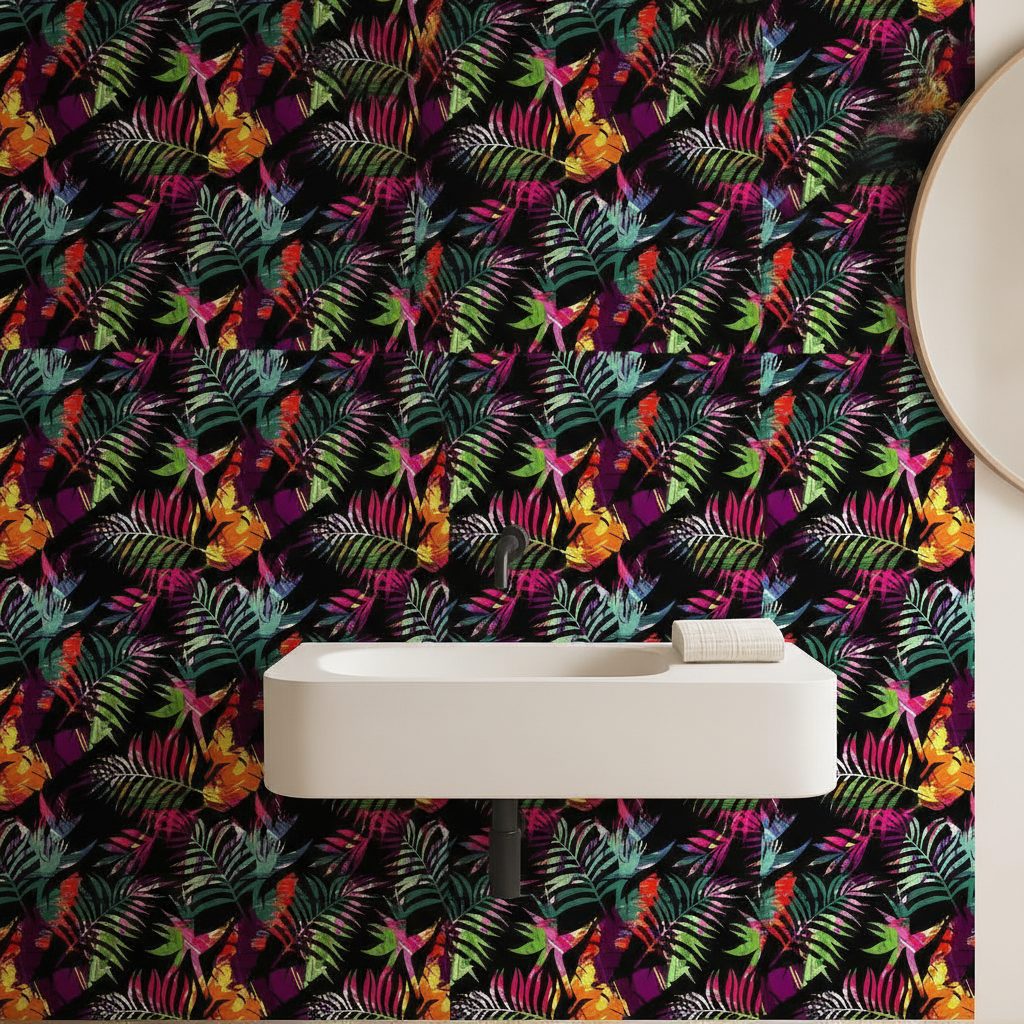 Silhouette Tropicali Multicolore in ambiente