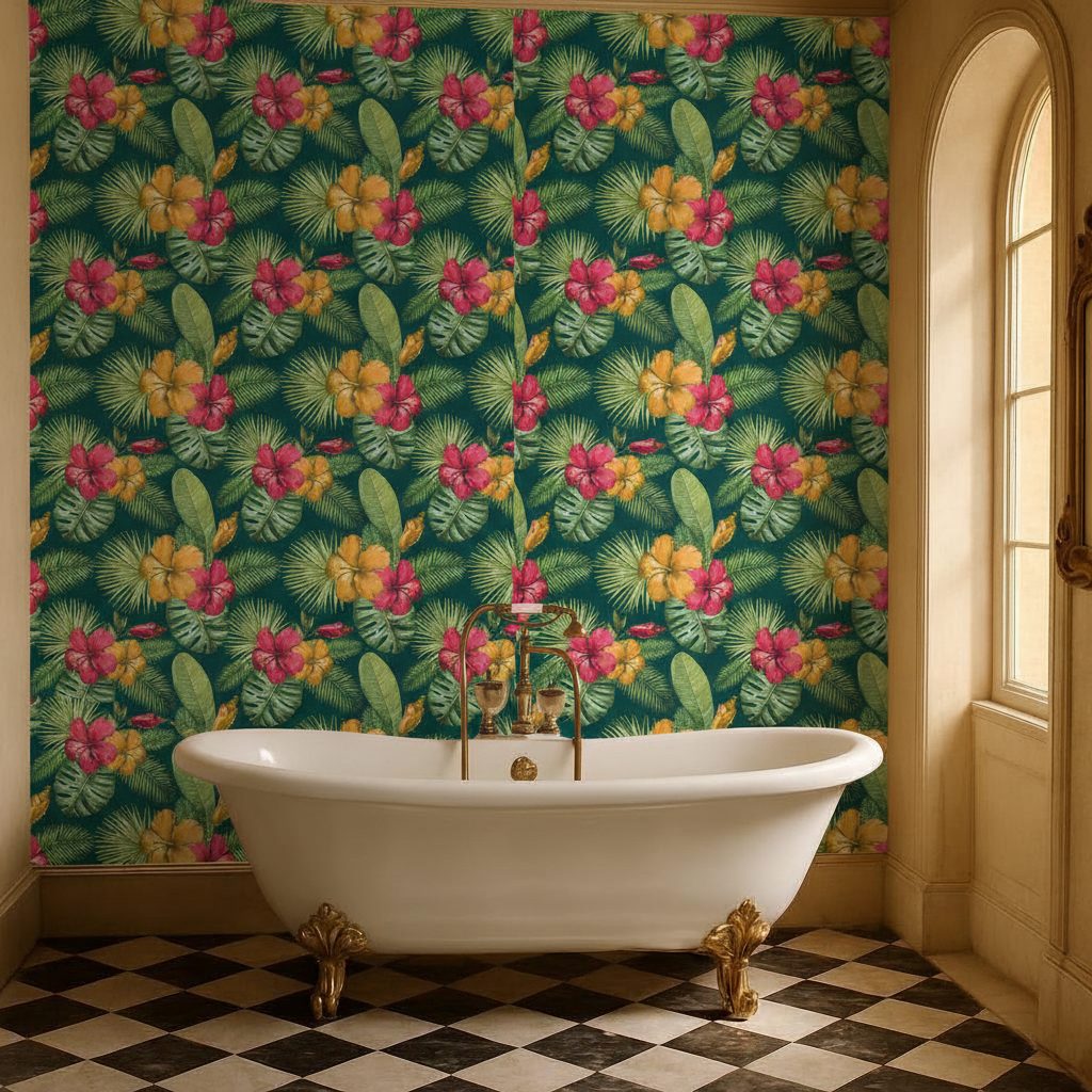 Pattern Tropicale Acquerello in ambiente