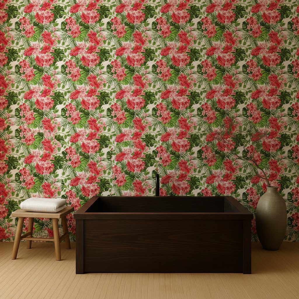 Fiori e Foglie Tropicali in ambiente