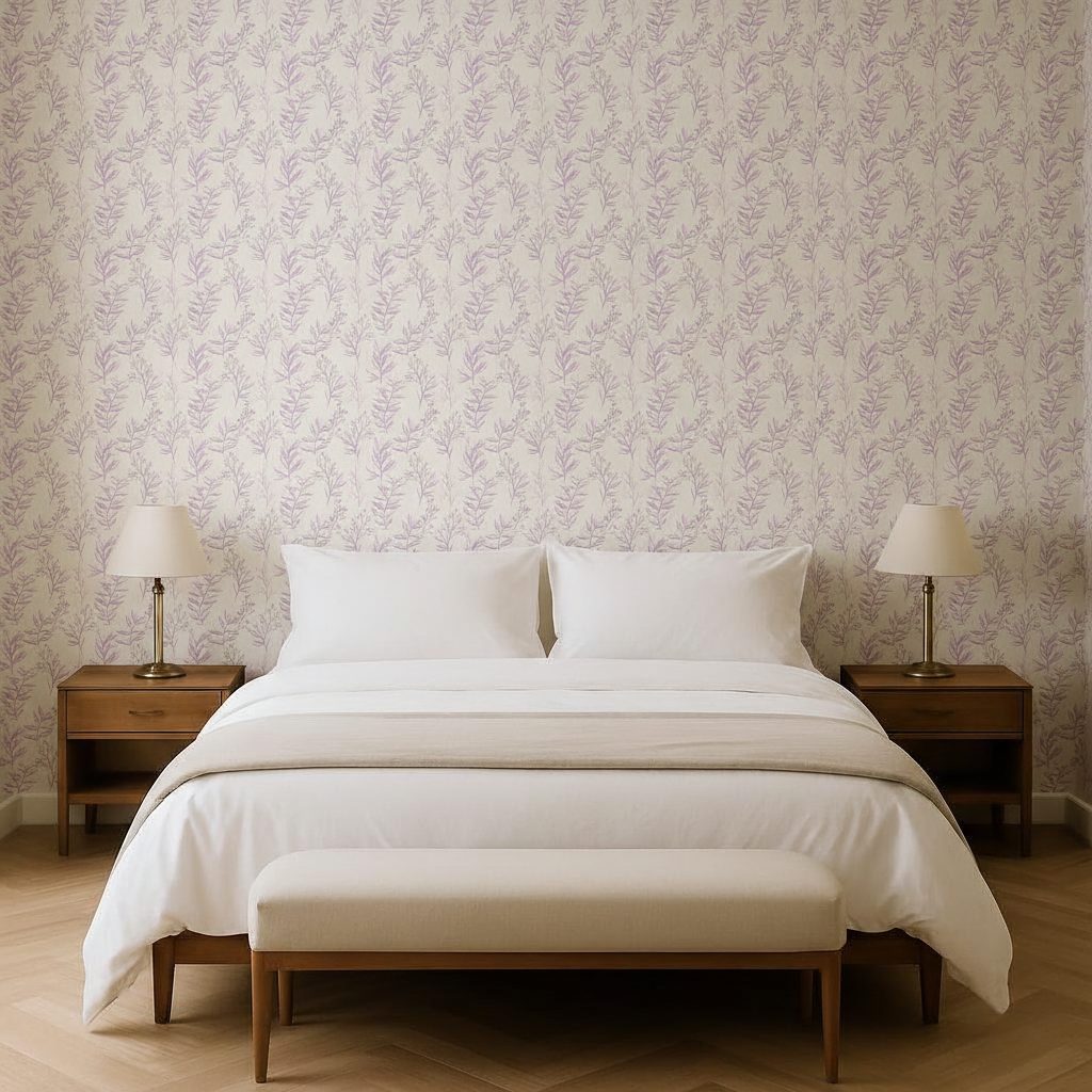 Rami Foglie Astratte Beige in ambiente