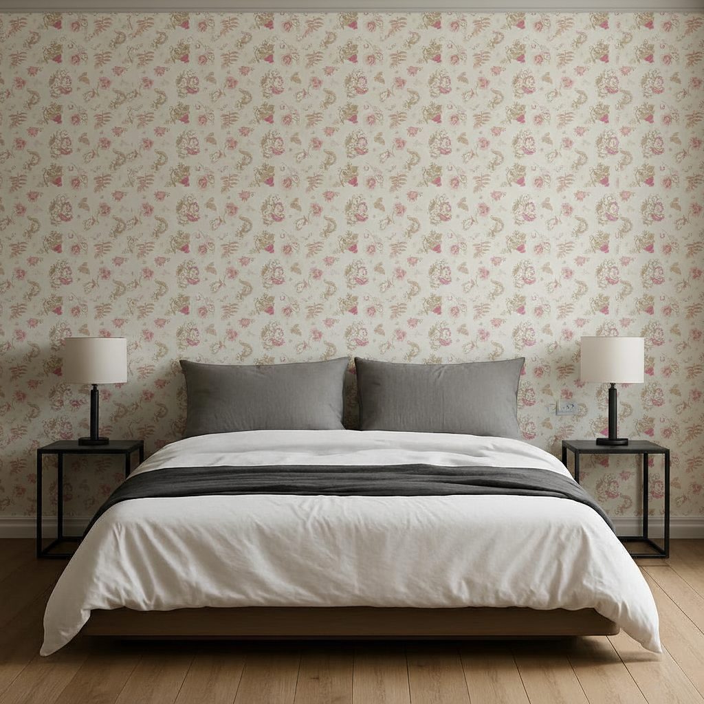 Fiori Fantasia Stile Jacobean in ambiente