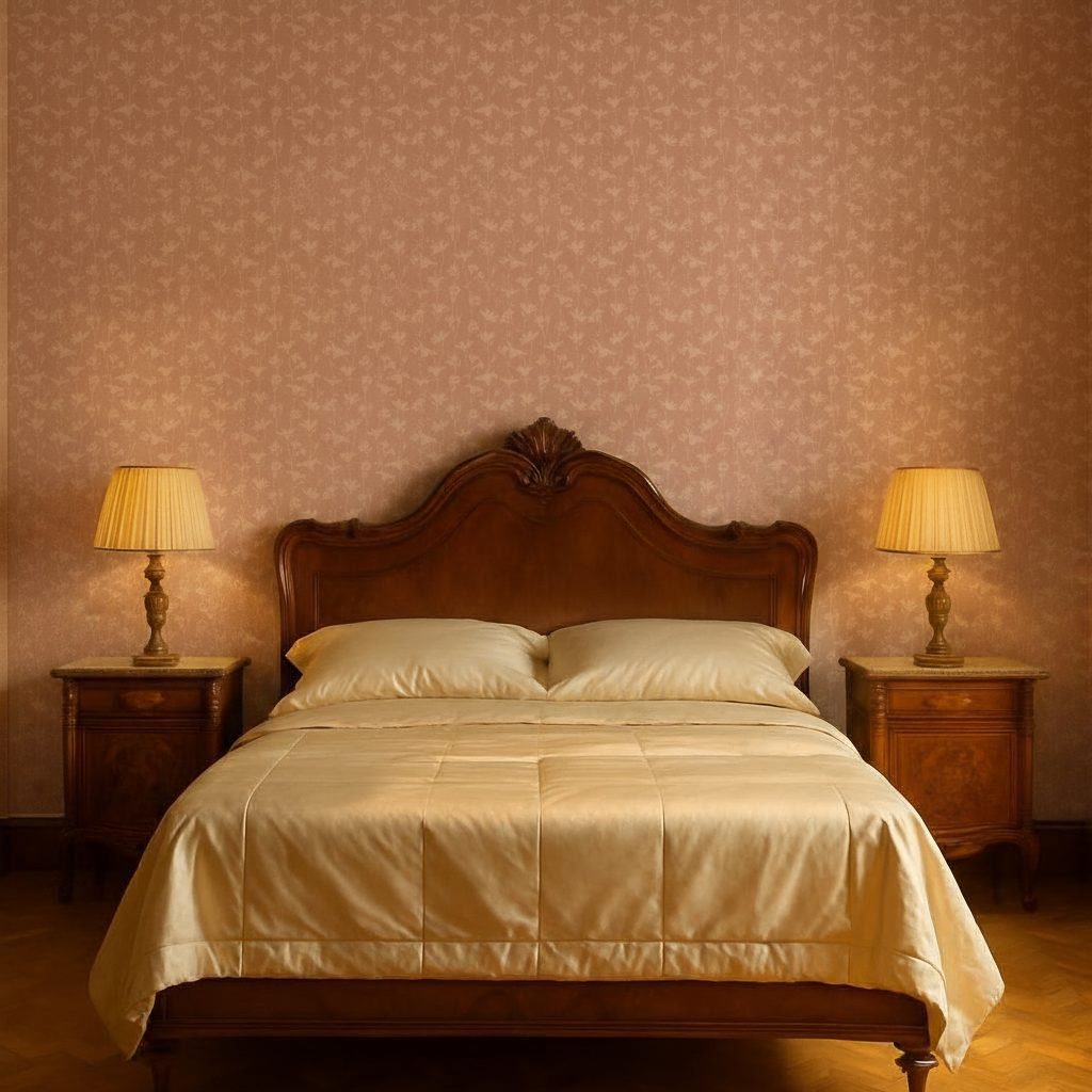 Eleganti Rami Fioriti Bianchi Beige in a room setting