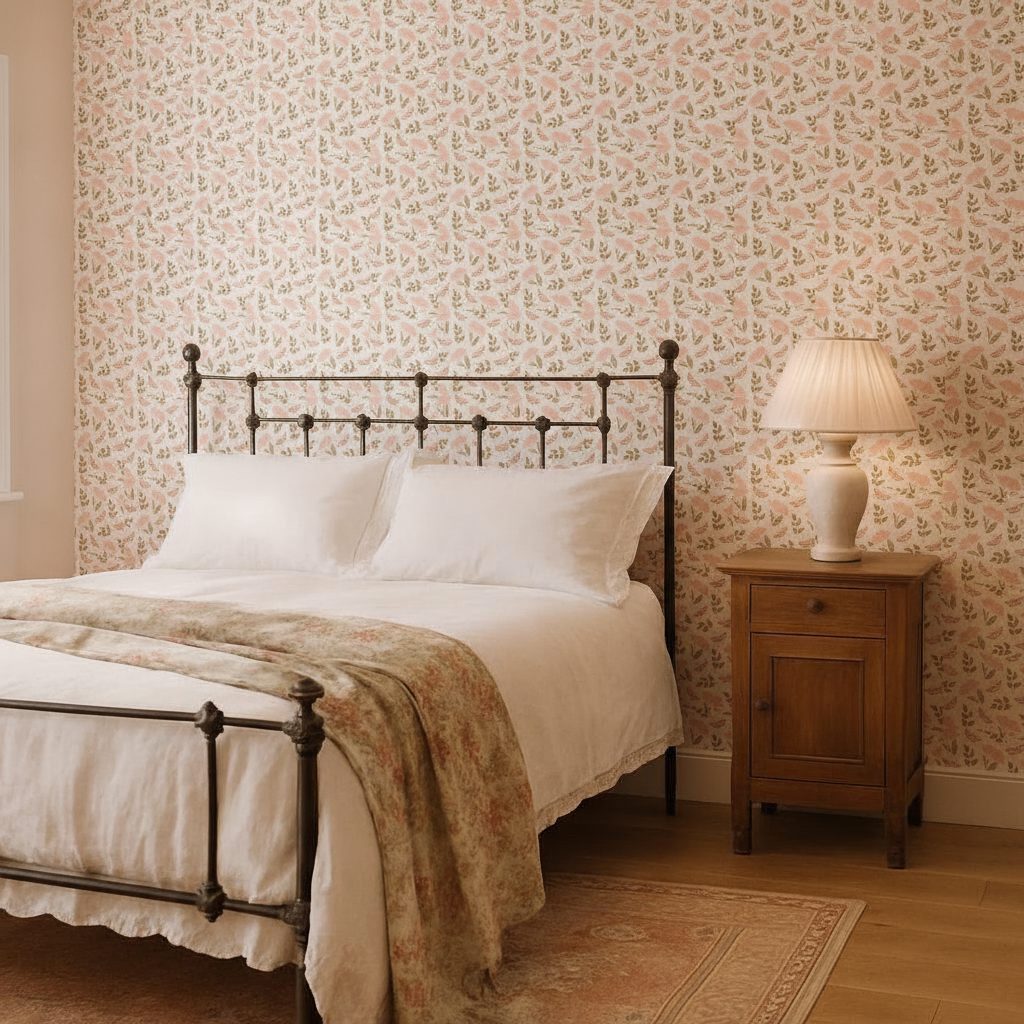 Pattern Floreale Vintage Elegante in ambiente