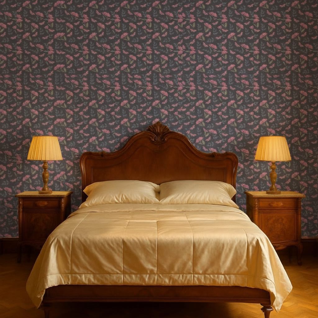 Pattern Floreale Vintage Elegante in ambiente