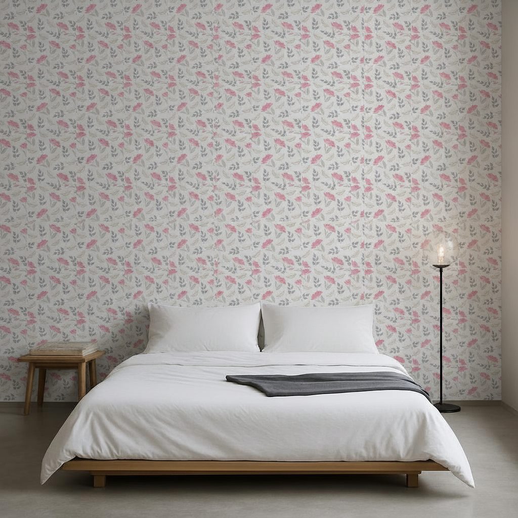 Pattern Floreale Vintage Elegante in ambiente