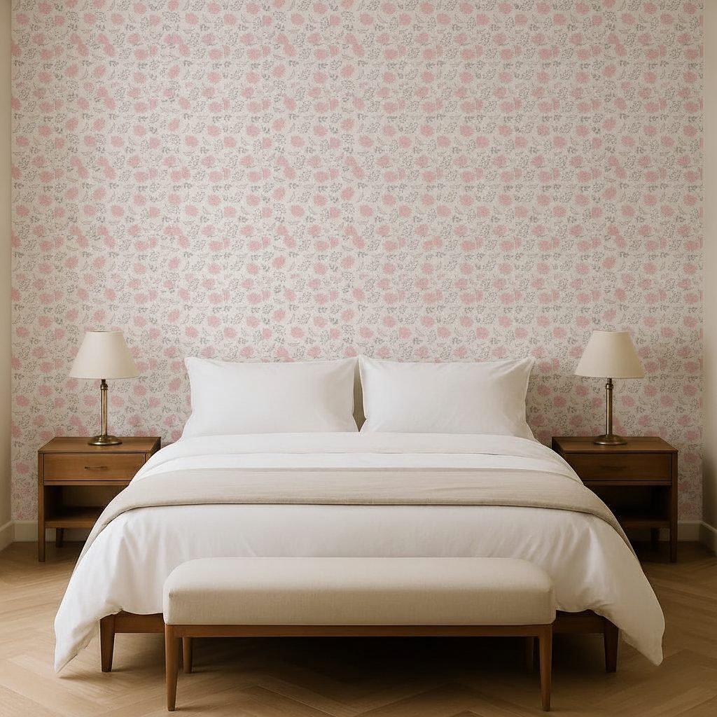 Pattern Floreale Vintage Elegante in ambiente