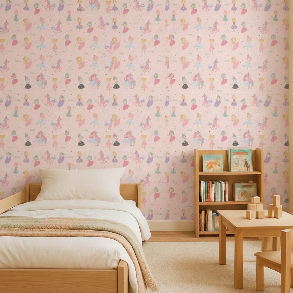 Ballerina e Unicorno Carino in a room setting