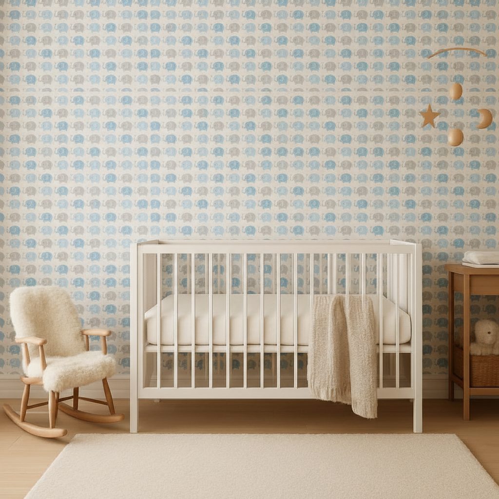 Fantasia Elefanti Cartone Animato in a room setting