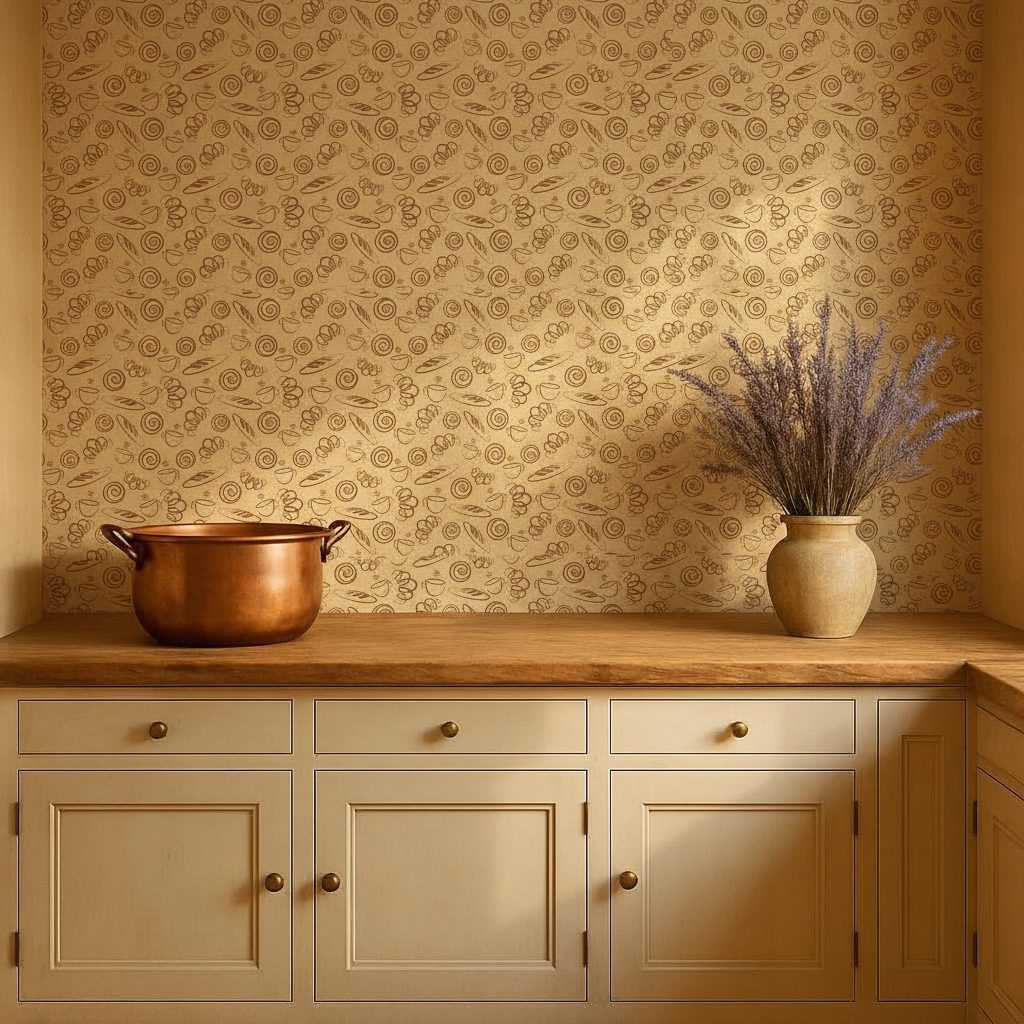 Fantasia Pasticceria Marrone Beige in ambiente