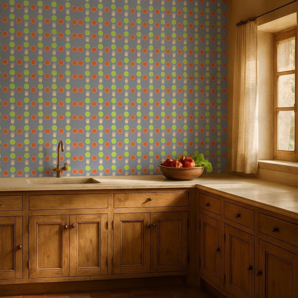Sfondo Colorato con Accessori Vari in ambiente