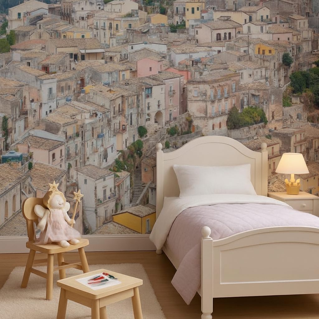 Ragusa Ibla Case Colorate in ambiente