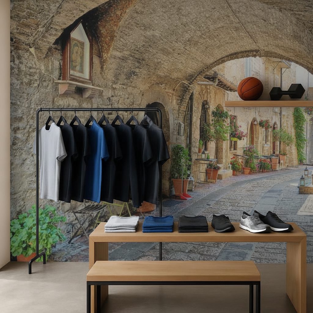 Via Archi Assisi Medievale in a room setting