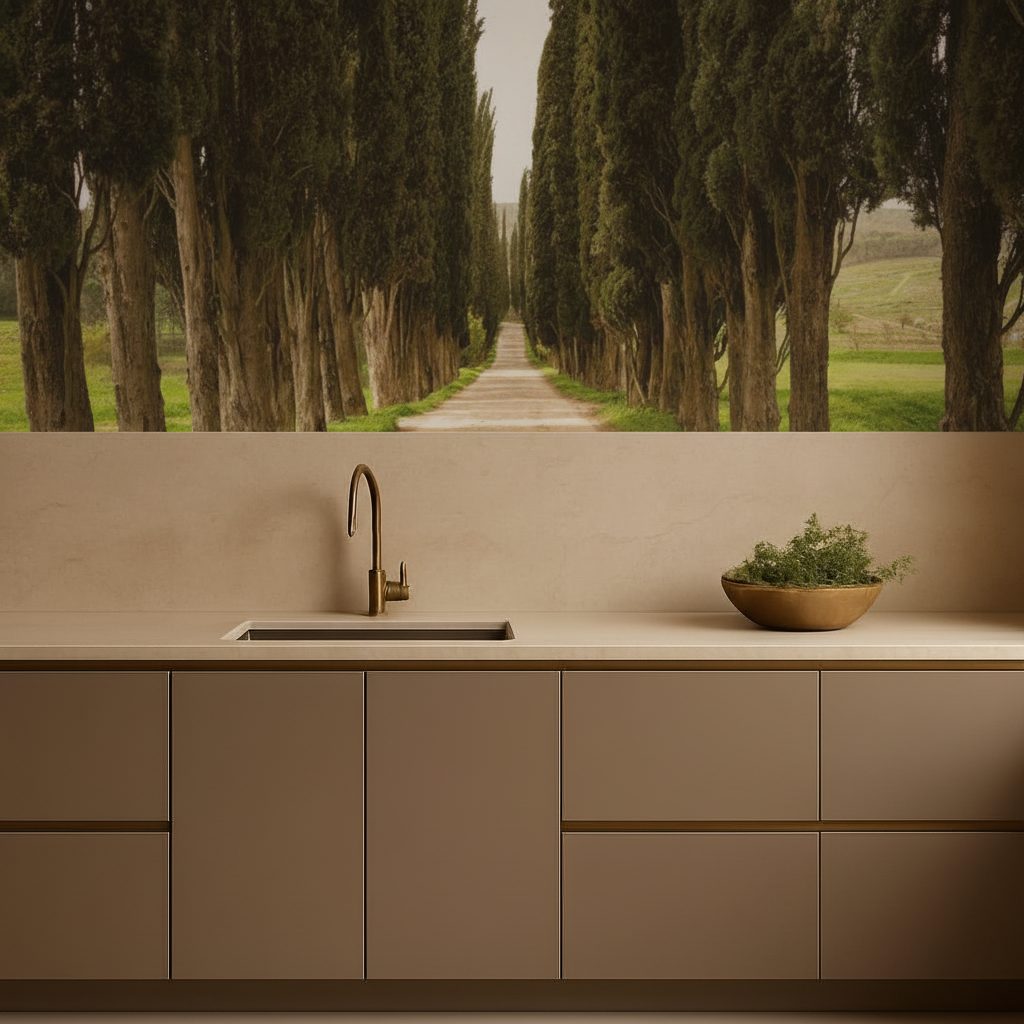 Cipressi Toscani Strada Campagna in ambiente