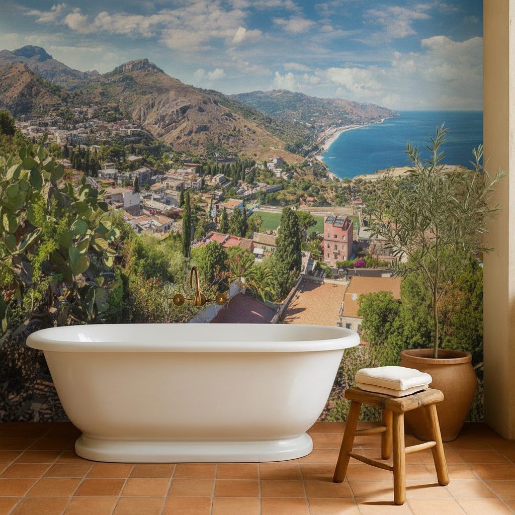 Taormina Sicilia Vista Panoramica in ambiente