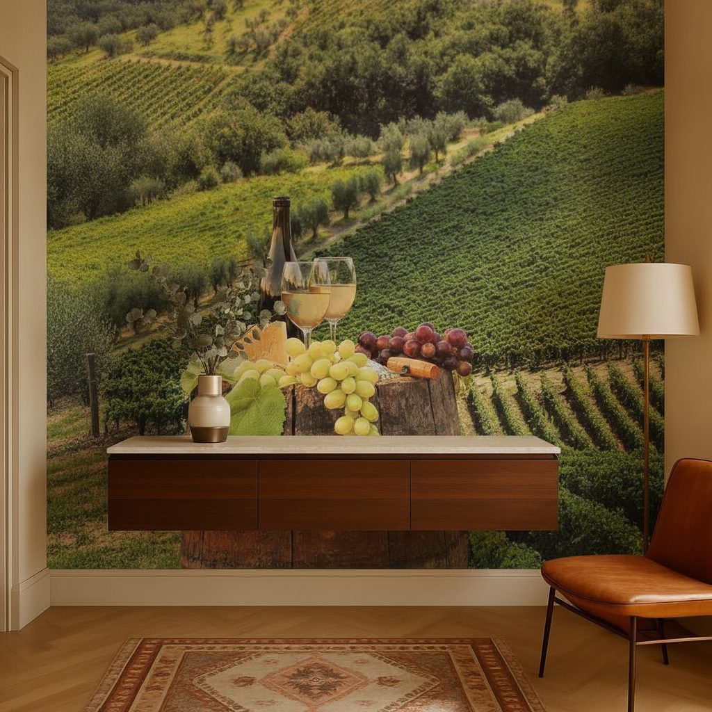 Vigneto Chianti con Botte in ambiente