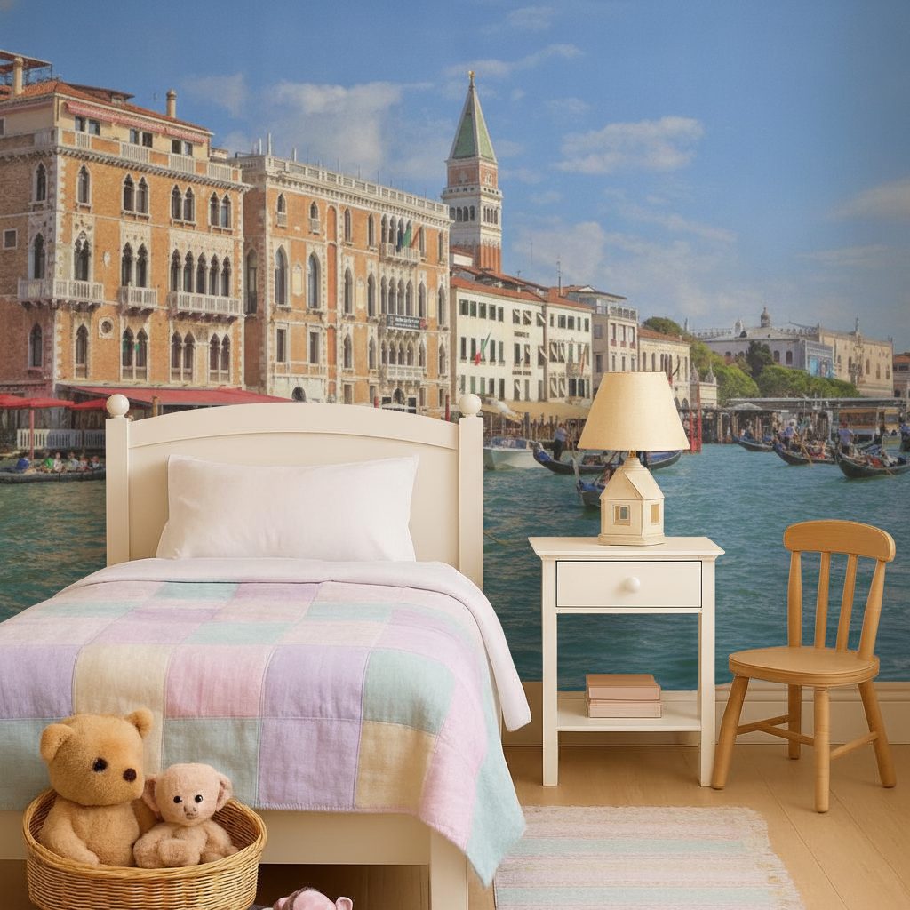 Gondole sul Canal Grande in ambiente