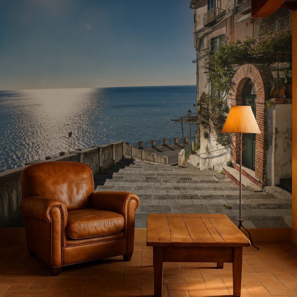 Lungomare Atrani Costiera Amalfitana in ambiente