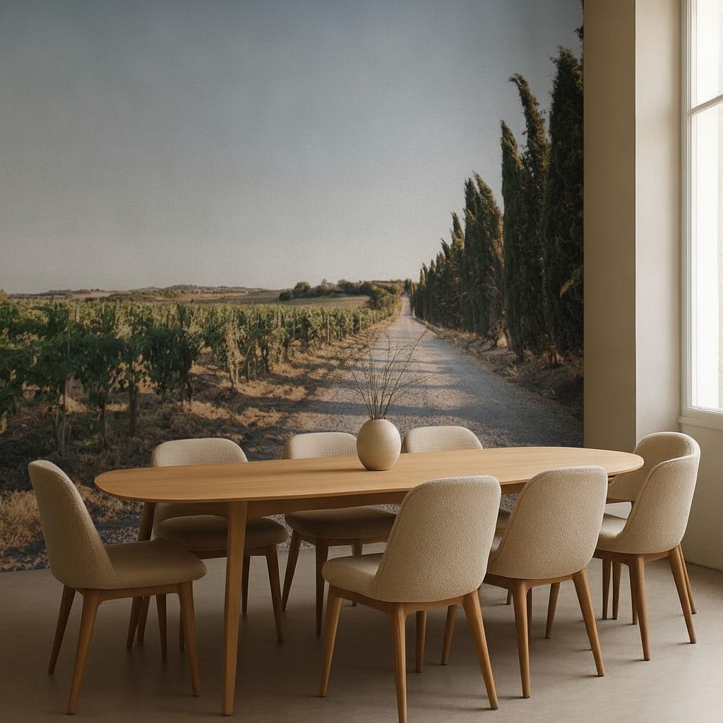Vigneto Toscano e Strada Vuota in a room setting