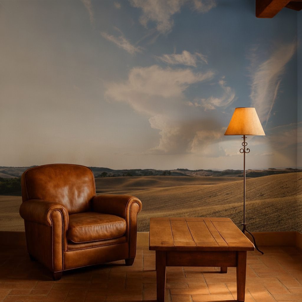 Campi Toscani con Cielo Blu in ambiente