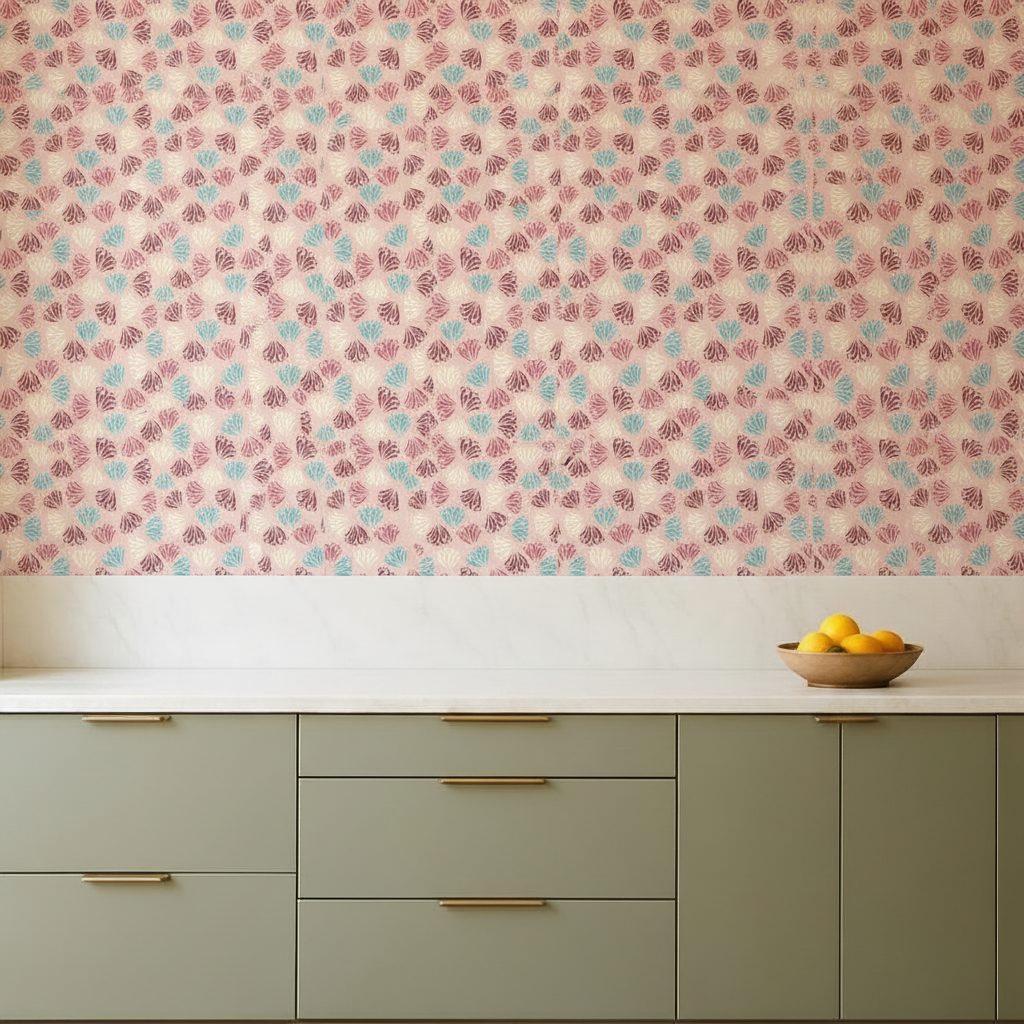 Pattern Floreale Astratto Colorato in ambiente