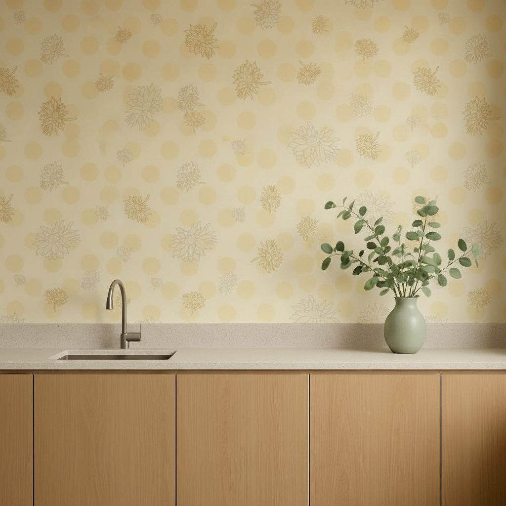 Pattern Country Retro Girasoli in ambiente