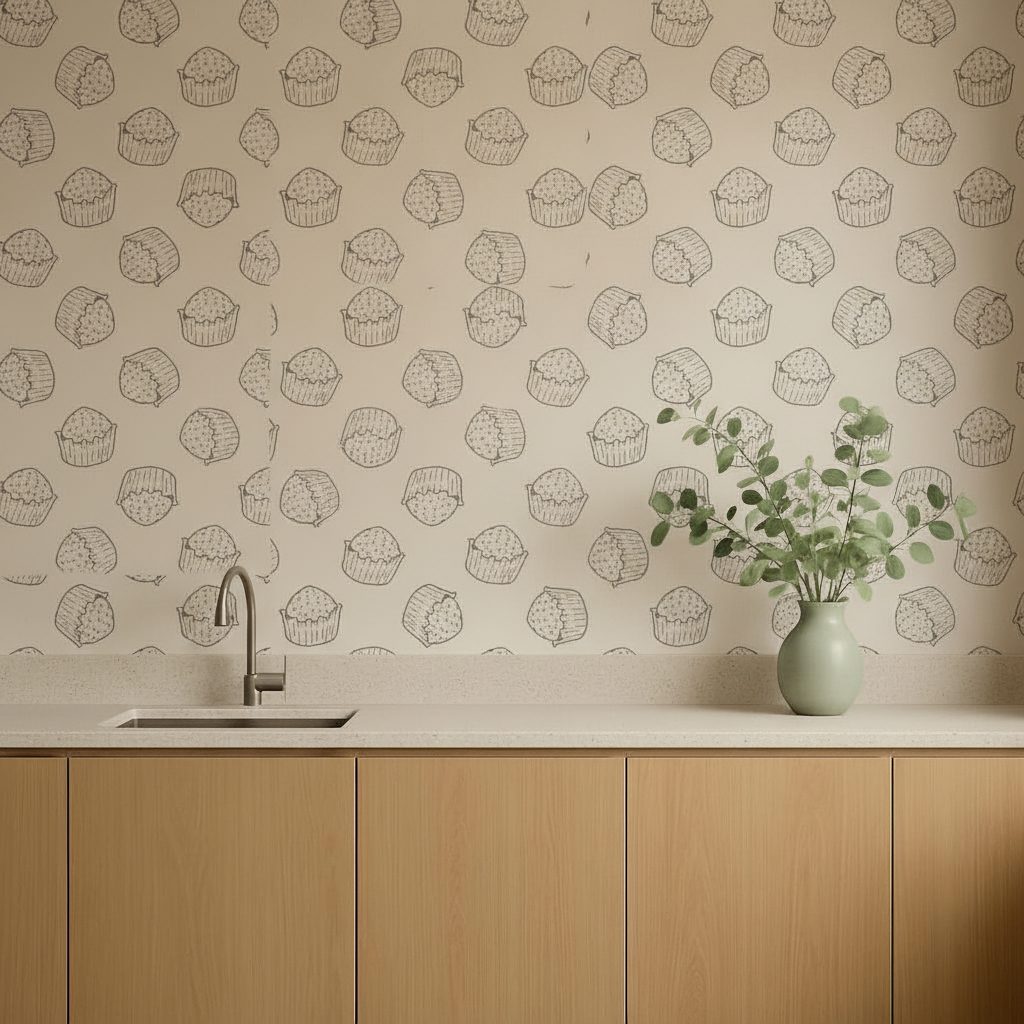 Pattern Torta Doodle in ambiente