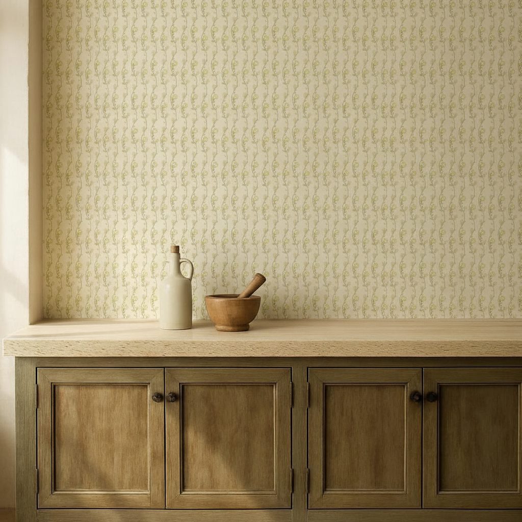 Pattern Floreale Classico Dorato in ambiente