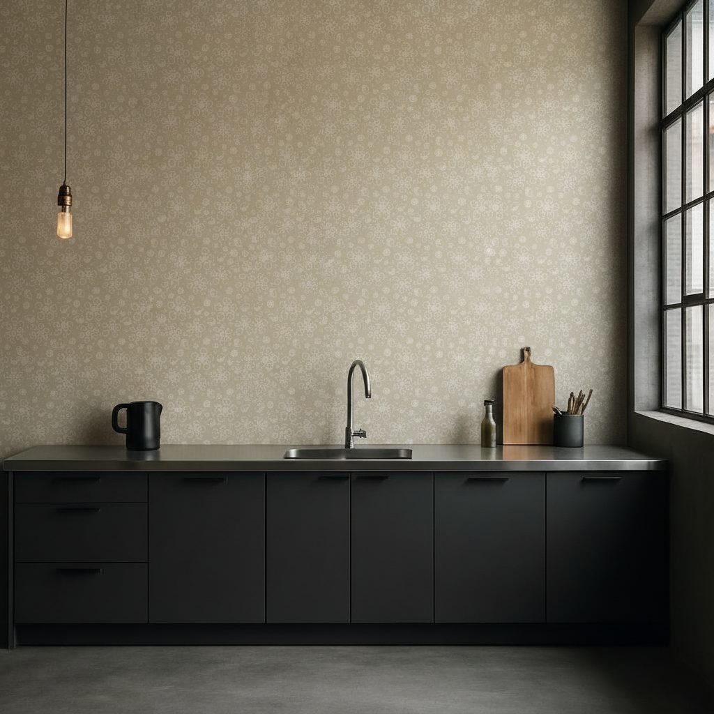 Fiori e Foglie Beige in ambiente