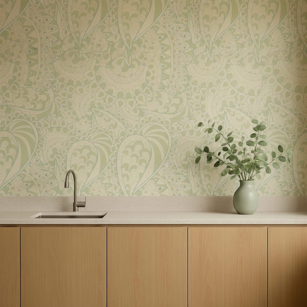 Pattern Estivo Colorato Vintage in ambiente