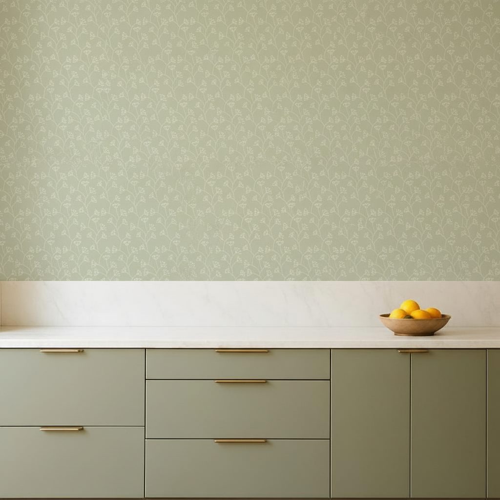 Pattern Floreale Grigio in ambiente