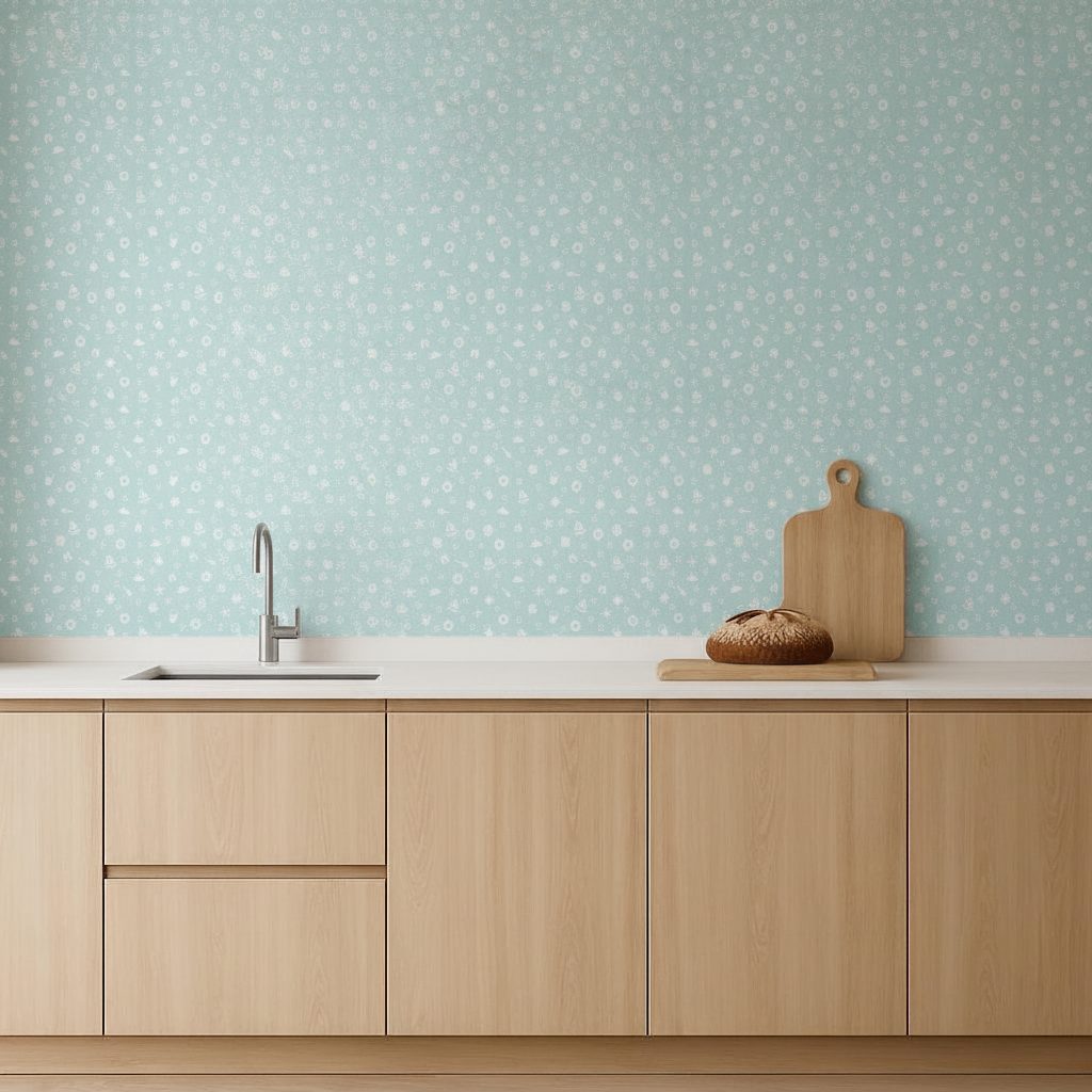 Pattern Estivo Blu in ambiente