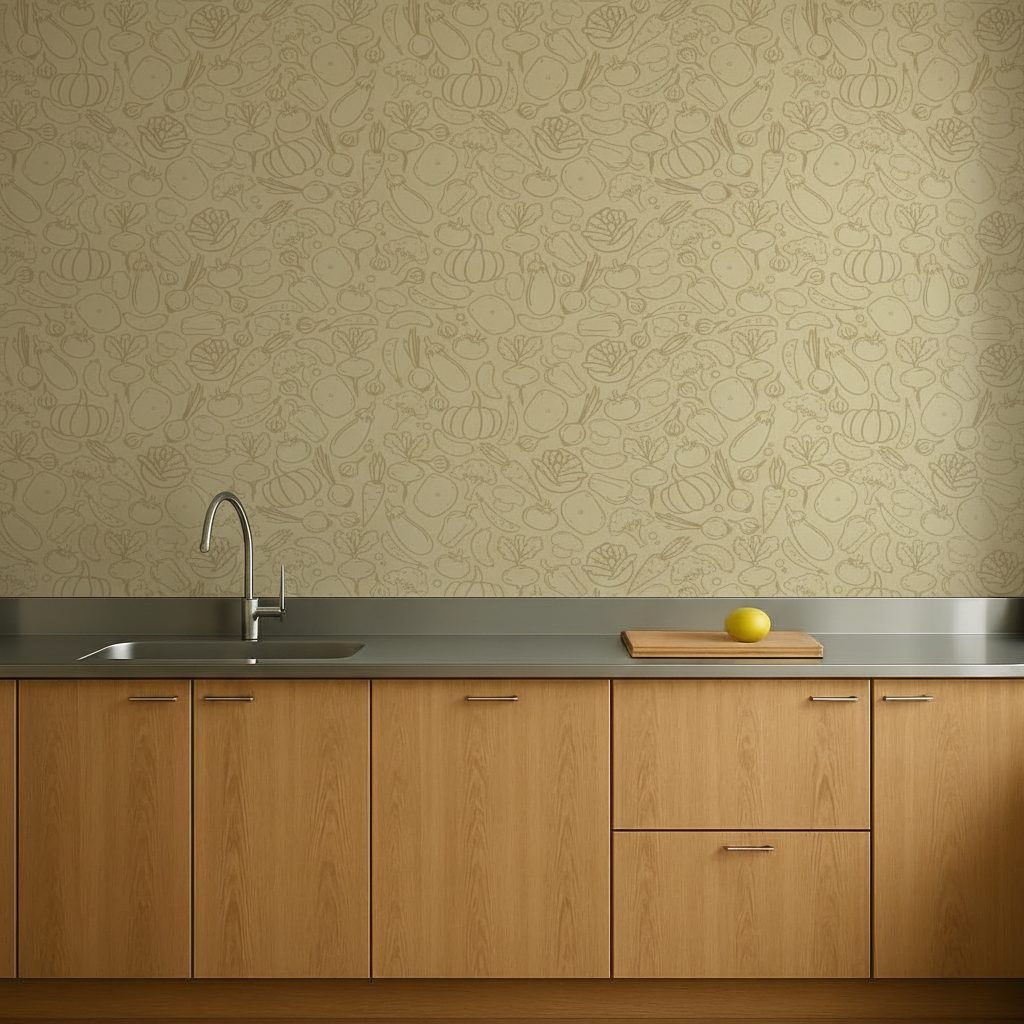 Pattern Vegetale Verde in ambiente