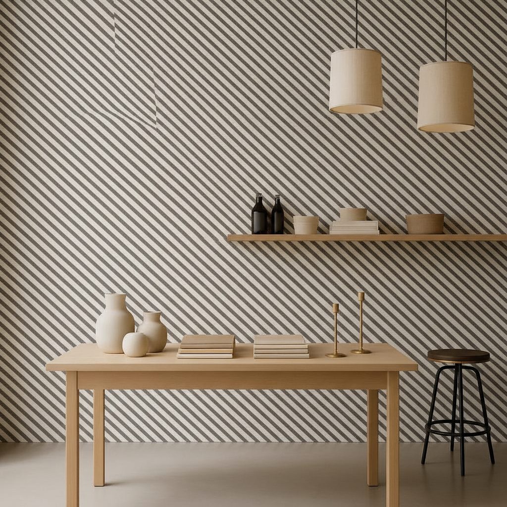 Pattern Linee Diagonali in a room setting