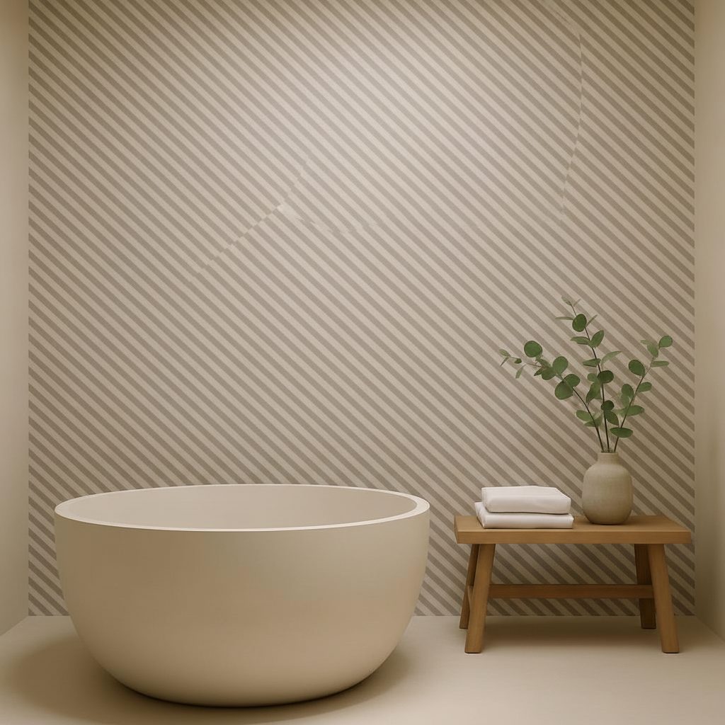 Linee Oblique Bianco Nero in ambiente