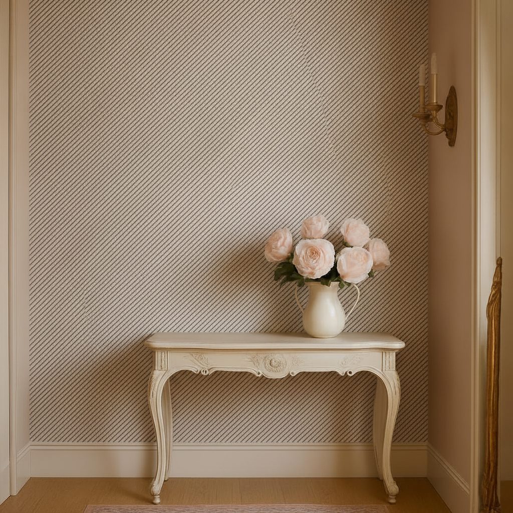 Linee Oblique Bianco Nero in a room setting