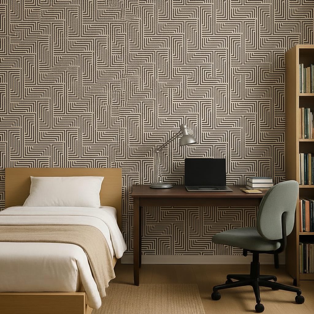 Pattern Zigzag Bianco Nero in ambiente