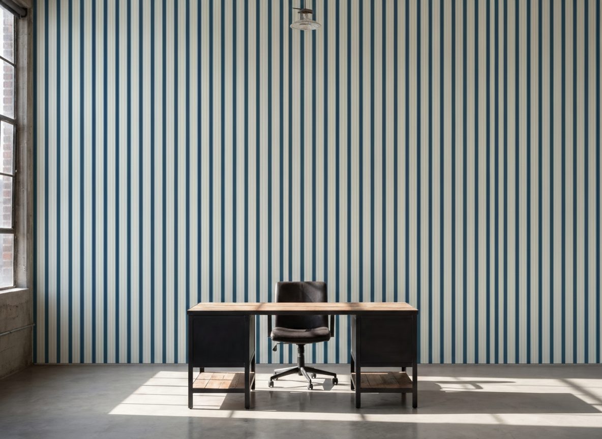 Strisce Verticali Halftone Ottanio in ambiente
