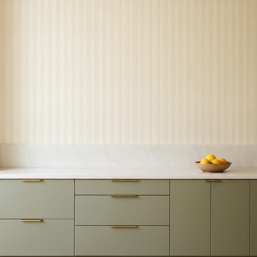 Righe Verticali Lino Bianco in ambiente