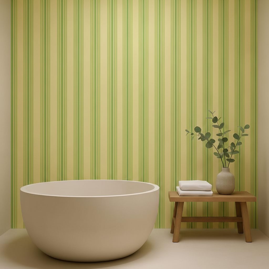 Linee Verticali Verdi e Lime in a room setting