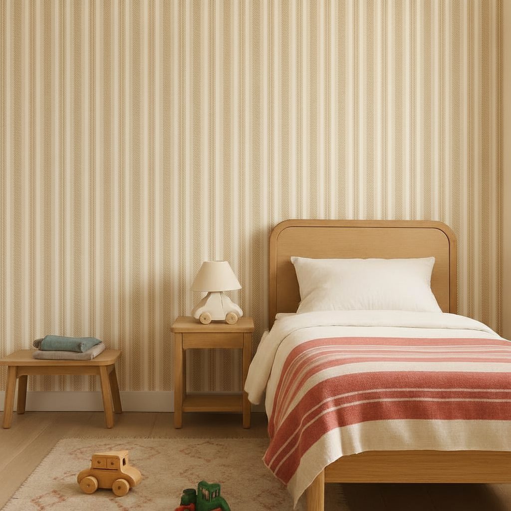 Strisce Verticali Arancio Chiaro in ambiente