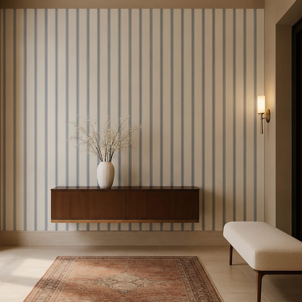 Fantasia Farmhouse Blu Beige in a room setting